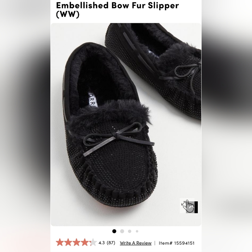 Torrid embellished fur slipper size 8.5WW